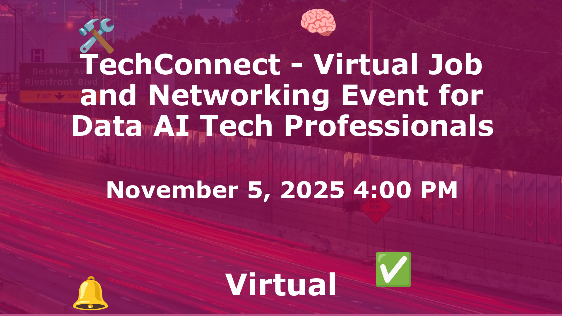 TechConnect - Virtual Job and Networking Event for Data AI Tech Professionals event image